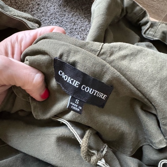 Cookie Courture Army Green Heavy Jacket size Small - Picture 5 of 5